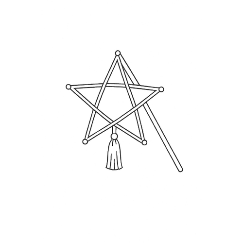 Tranh tô màu chiếc đèn ông sao cho bé sáng tạo 2025