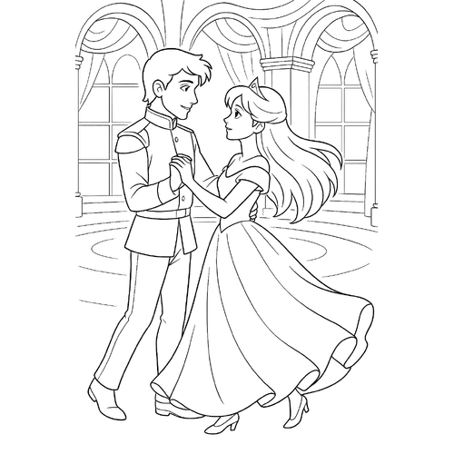 Tranh tô màu hoàng tử công chúa cho bé đẹp nhất 2025