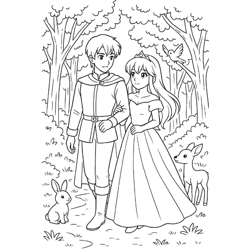 Tranh tô màu hoàng tử công chúa cho bé đẹp nhất 2025