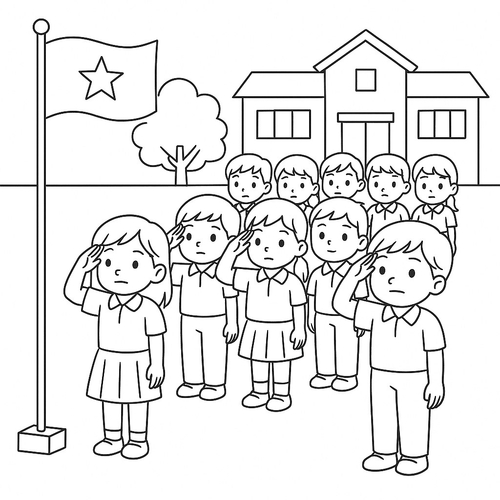 Tranh tô màu cho học sinh lớp 1 2025 – Hình tô màu dễ tải