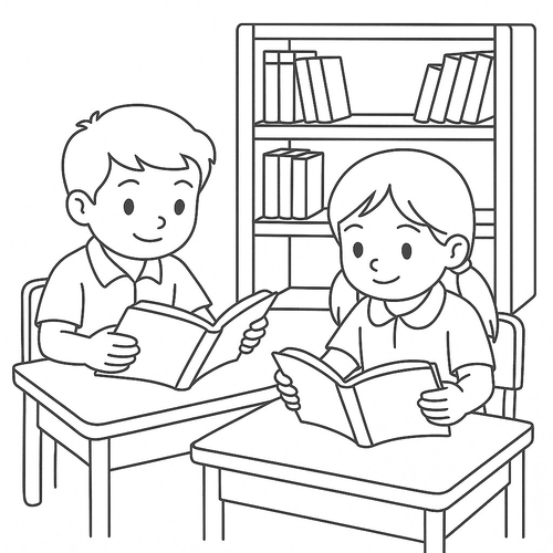 Tranh tô màu cho học sinh lớp 1 2025 – Hình tô màu dễ tải