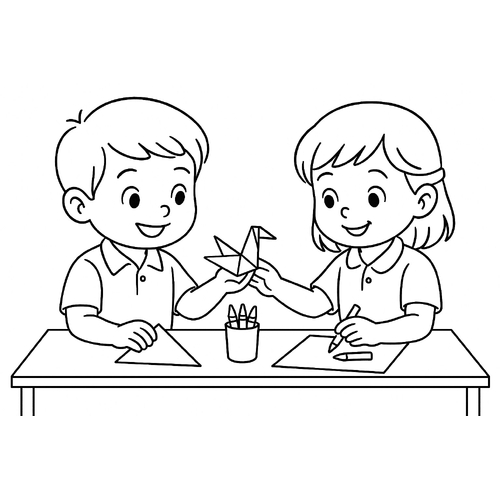 Tranh tô màu cho học sinh lớp 1 2025 – Hình tô màu dễ tải