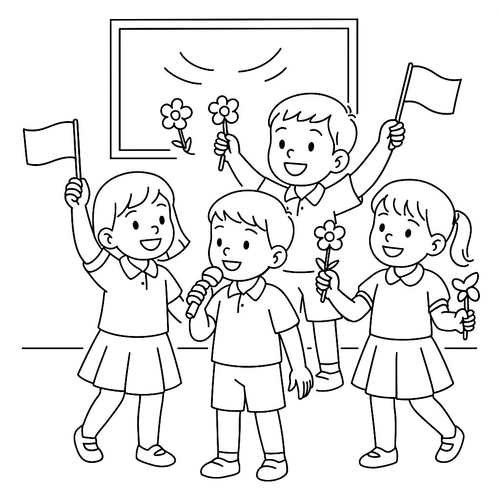 Tranh tô màu cho học sinh lớp 1 2025 – Hình tô màu dễ tải