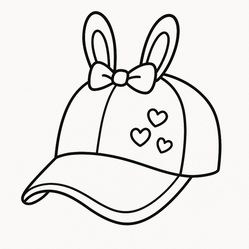 Tranh tô màu mũ lưỡi trai cho bé sáng tạo đẹp nhất 2025