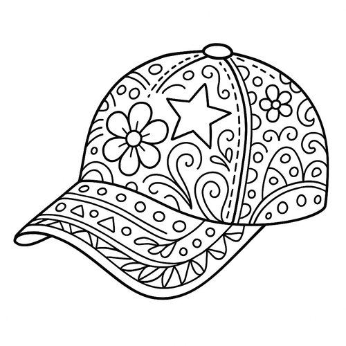 Tranh tô màu mũ lưỡi trai cho bé sáng tạo đẹp nhất 2025