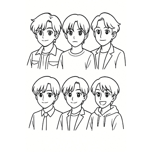 In hình BTS tô màu cho bé đẹp nhất 2025