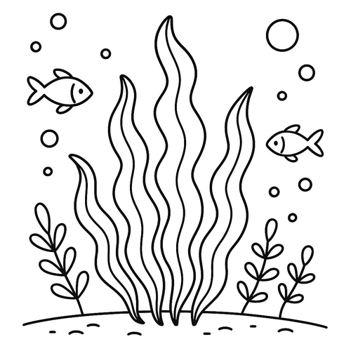 Tranh tô màu rong biển cho bé sáng tạo 2025