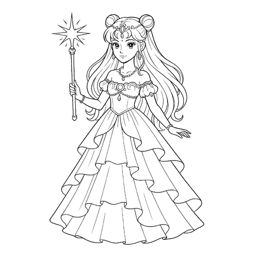 Tô màu công chúa Serenity cho bé đẹp nhất 2025