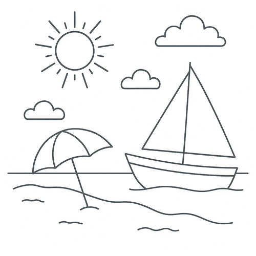 Tranh tô màu thuyền cho bé đẹp và sáng tạo nhất 2025