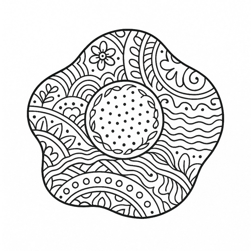 Tranh tô màu trứng ốp la cho bé sáng tạo đẹp nhất 2025