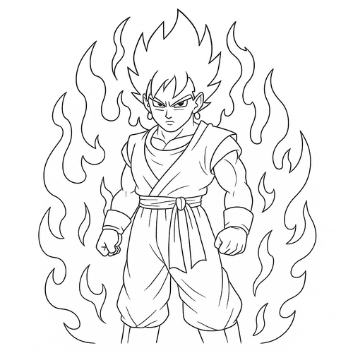 Tranh tô màu Vegito cho bé siêu ngầu 2025