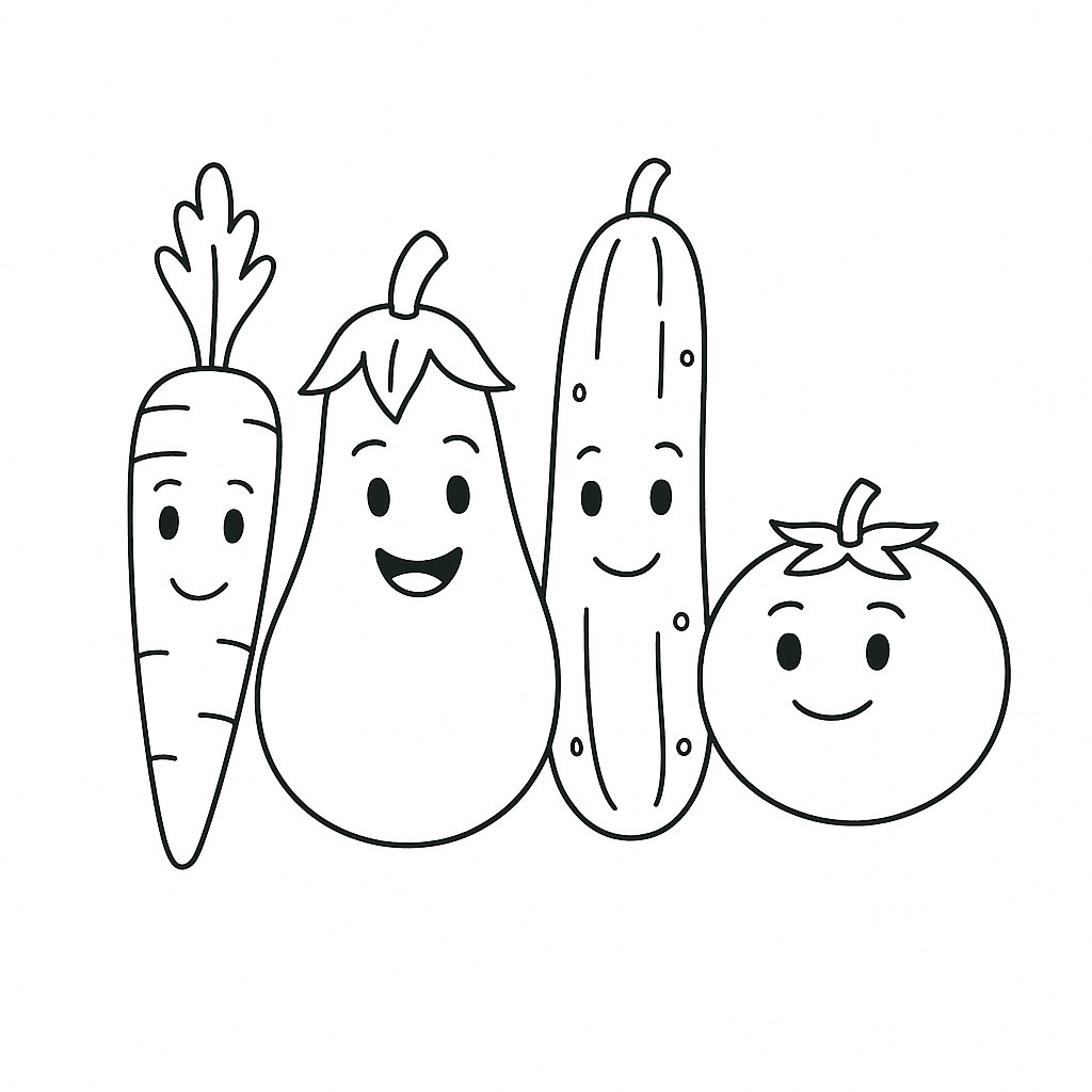 Tranh tô màu cà tím cho bé đẹp, dễ tải 2025