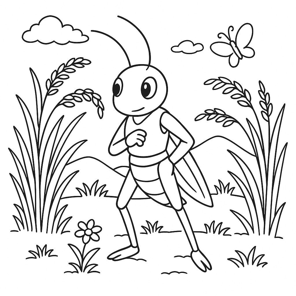 Dế Mèn và cánh đồng lúa