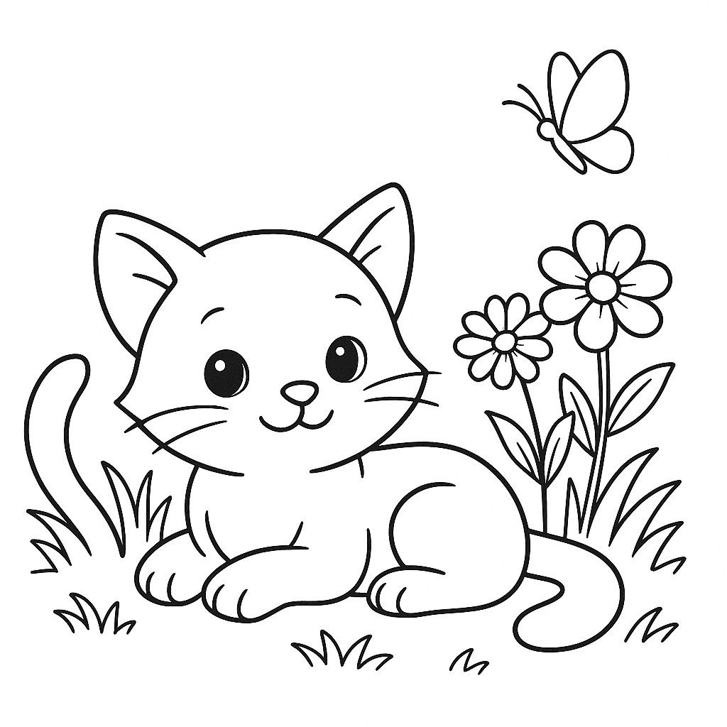 Mèo dễ thương trong khung cảnh thiên nhiên