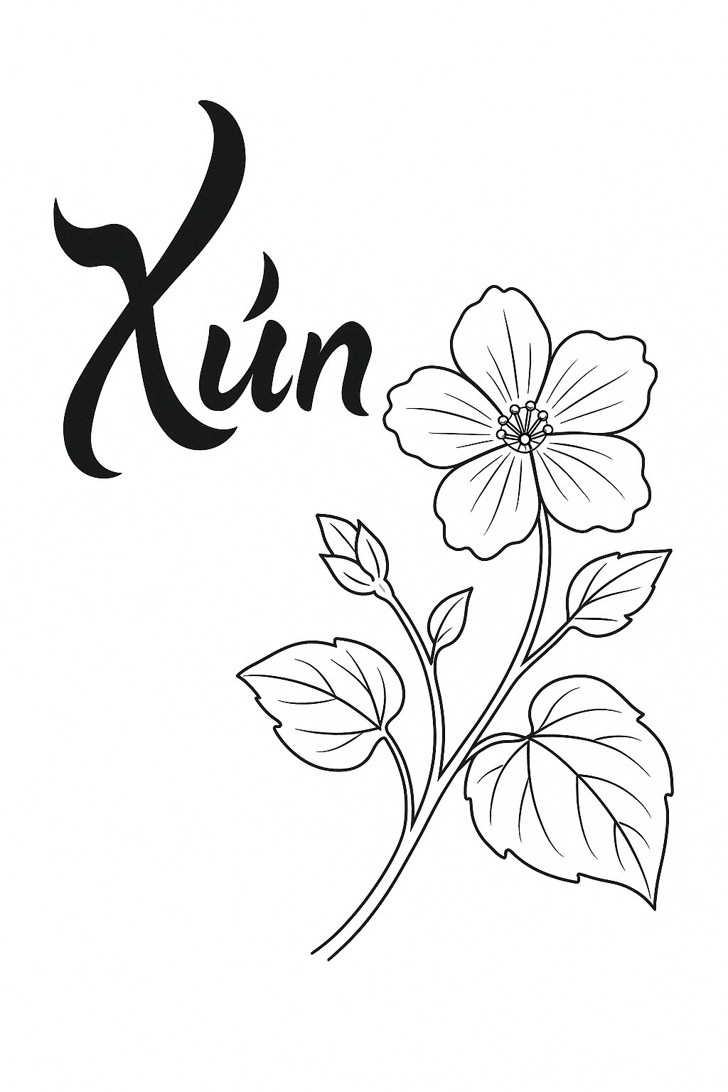 Tranh tô màu hoa mướp cho bé sáng tạo 2025