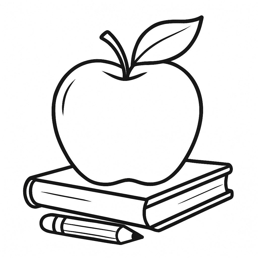 Hình trái táo tô màu cho bé đẹp nhất 2025