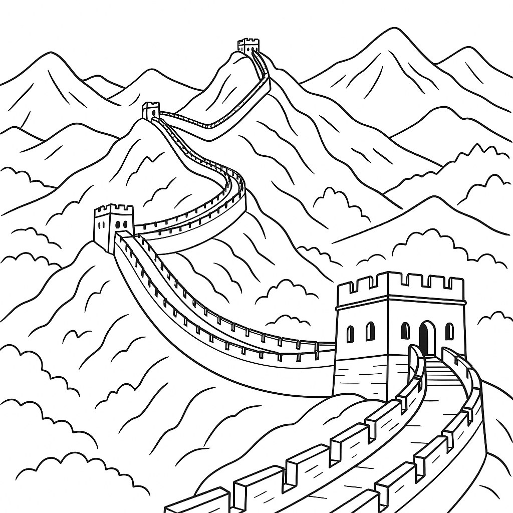 Tranh tô màu danh lam thắng cảnh cho bé đẹp nhất 2025