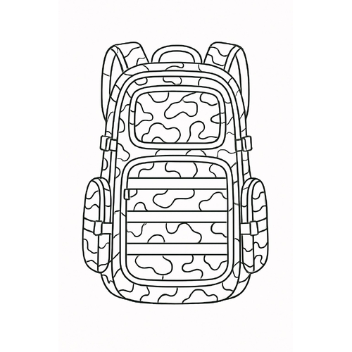 Tranh tô màu ba lô bộ đội cho bé đẹp nhất 2025 – Tải PDF