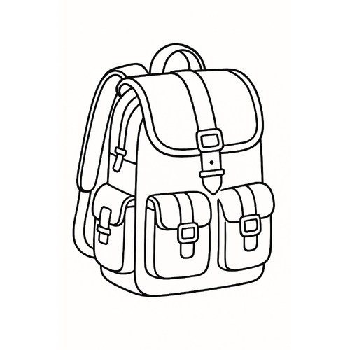 Tranh tô màu ba lô bộ đội cho bé đẹp nhất 2025 – Tải PDF