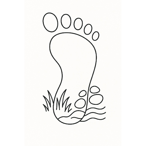 Tranh tô màu bàn chân cho bé dễ thương 2025 – Tải PDF