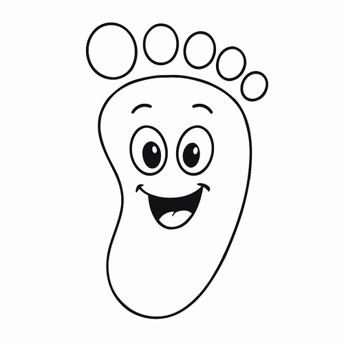 Tranh tô màu bàn chân cho bé dễ thương 2025 – Tải PDF