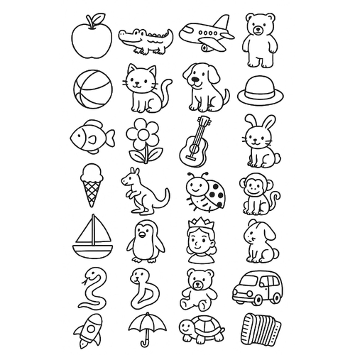 Tranh tô màu cho bé học tiếng Anh 2025 tải miễn phí