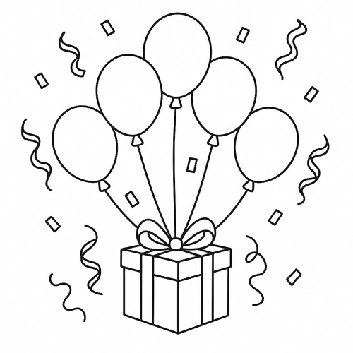 Tranh tô màu chúc mừng sinh nhật cho bé 2025 tải miễn phí