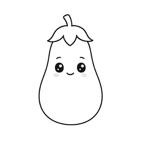 Tranh tô màu cà tím cho bé đẹp, dễ tải 2025