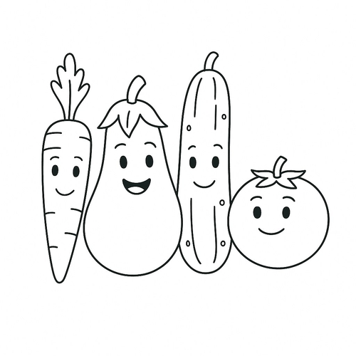 Tranh tô màu cà tím cho bé đẹp, dễ tải 2025