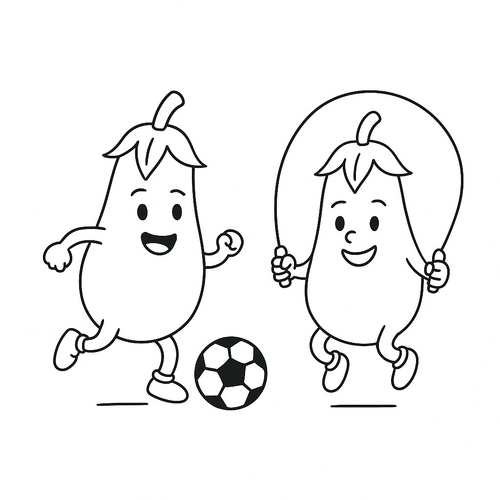 Tranh tô màu cà tím cho bé đẹp, dễ tải 2025