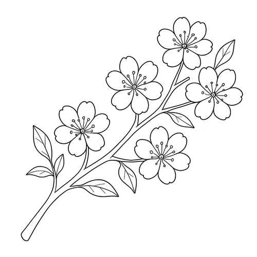 Tranh tô màu cành cây cho bé đẹp và dễ tô 2025