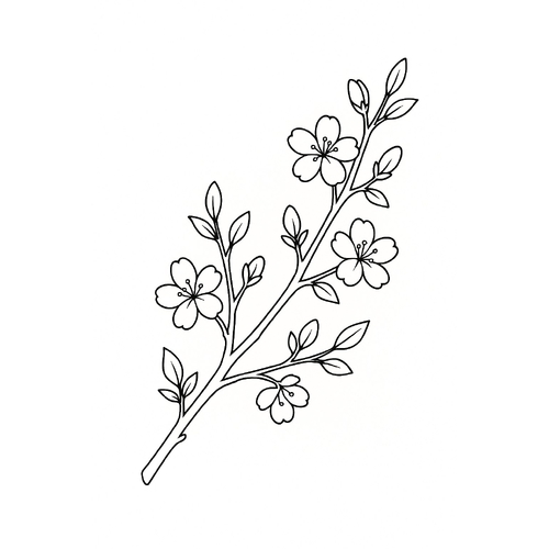 Tranh tô màu cành cây cho bé đẹp và dễ tô 2025