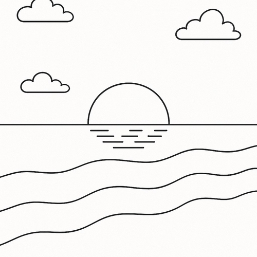 Tranh tô màu biển đảo cho bé 2025 tải miễn phí