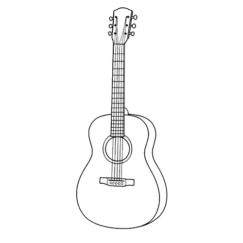 Tranh tô màu cây đàn cho bé sáng tạo âm nhạc 2025