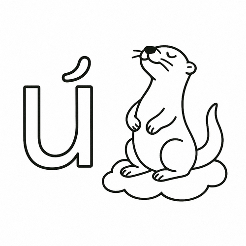 Tranh tô màu chữ ư cho bé 2025 dễ thương và bổ ích