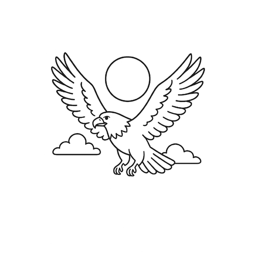 Tranh tô màu con đại bàng cho bé đẹp nhất 2025