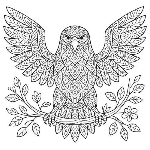 Tranh tô màu con đại bàng cho bé đẹp nhất 2025