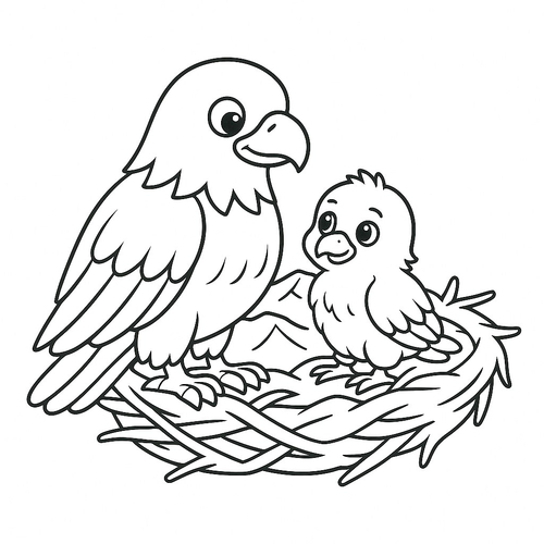 Tranh tô màu con đại bàng cho bé đẹp nhất 2025