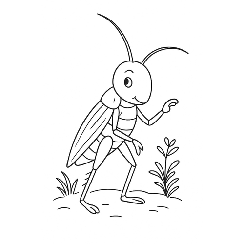 Tranh tô màu con Dế Mèn cho bé đẹp và dễ tải 2025