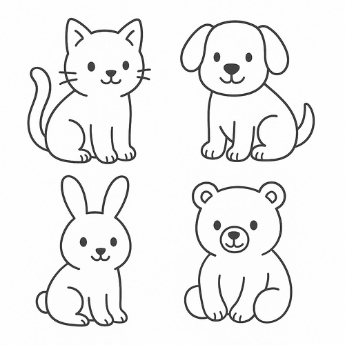 Tranh trắng đen cho bé tập tô màu 2025 tải miễn phí