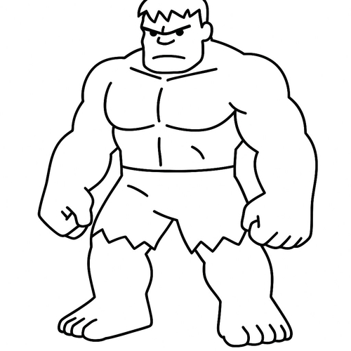 Tô màu Hulk cho bé – Tranh tô màu khổng lồ xanh 2025