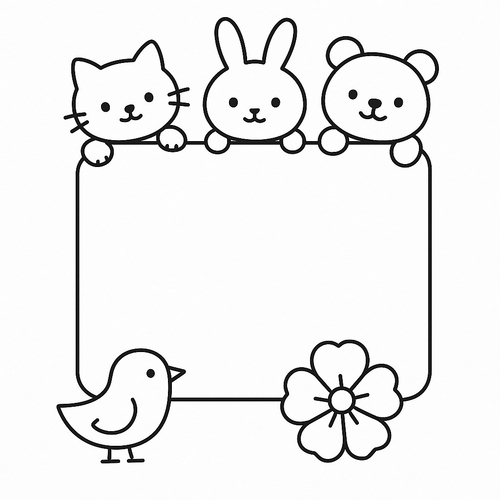 Khung hình tô màu cho bé đẹp nhất 2025 –