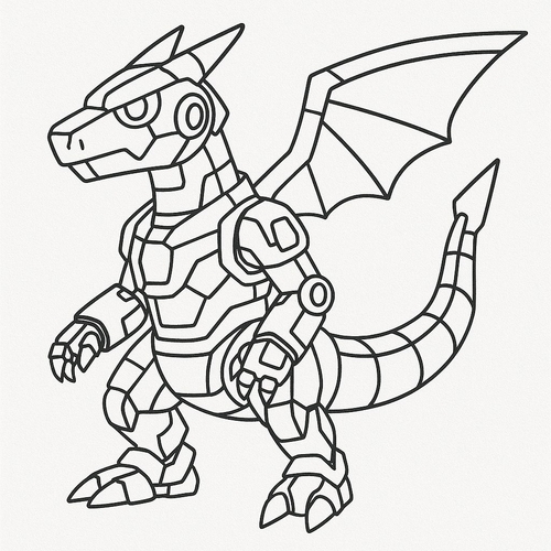 Tô màu Lizardon cho bé đẹp nhất 2025