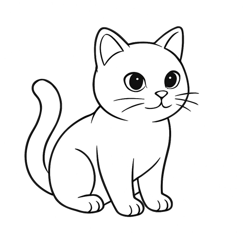 Cat tô màu dễ thương cho bé sáng tạo 2025