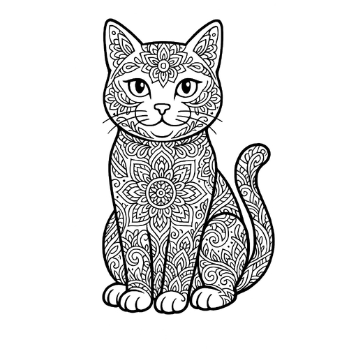 Cat tô màu dễ thương cho bé sáng tạo 2025