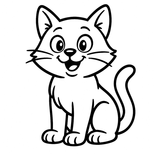 Cat tô màu dễ thương cho bé sáng tạo 2025