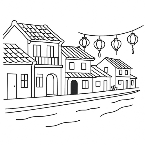 Tranh tô màu danh lam thắng cảnh cho bé đẹp nhất 2025