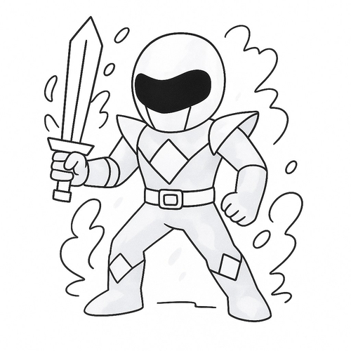 Game tô màu siêu nhân thần kiếm cho bé 2025