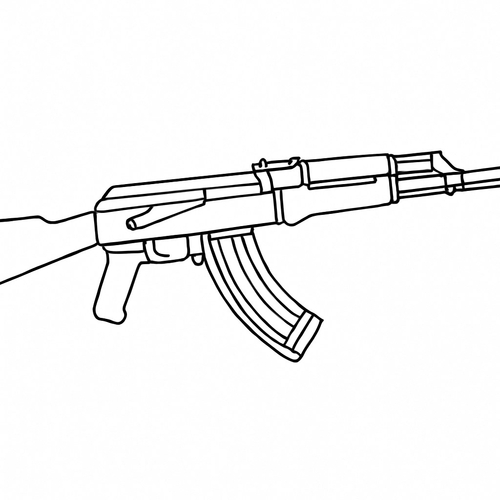 Tranh tô màu súng ak cho bé sáng tạo cực đẹp 2025