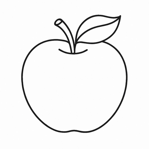 Hình trái táo tô màu cho bé đẹp nhất 2025